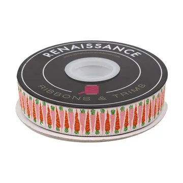 Renaissance Ribbon Vegetable Garden Carrot Band 22mm 1 Yard Polyester