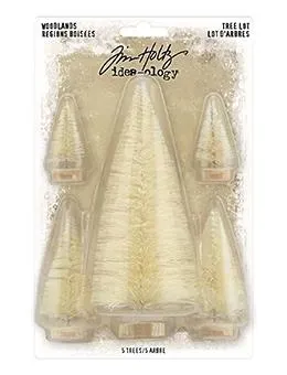 Idea-ology Tim Holtz Woodland Tree Lot Mini-Bäume 5 Stück