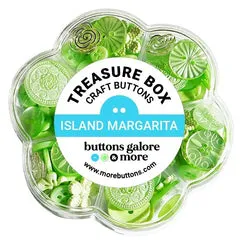 Buttons Galore Island Margarita Treasure Box Knöpfe limette