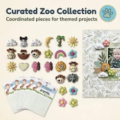 Buttons Galore BaZooples Tier Nähknöpfe 36 Stück Zootiere