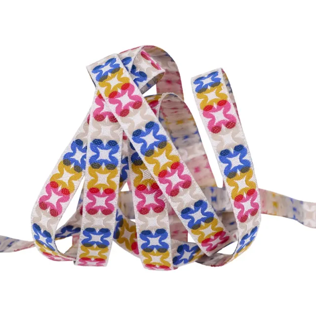 Renaissance Ribbon Woodland Park Flower Plaid Webband 10 mm 1 Yard