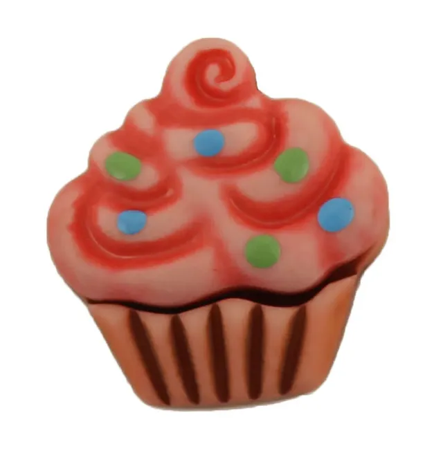 Buttons Galore Cupcake with Sprinkles 3D-Knopf 2,5cm