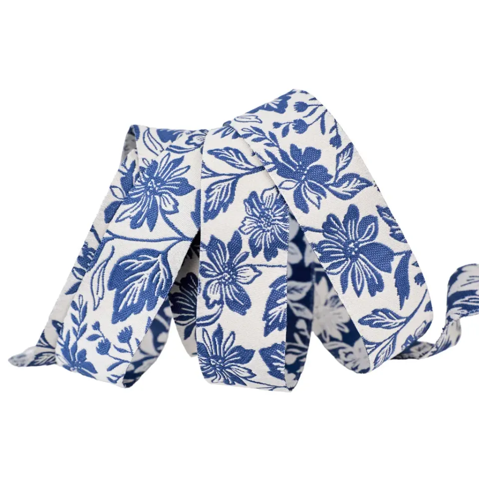 Renaissance Ribbon True Love Romance Blooms Webband 22mm 1 Yard blau
