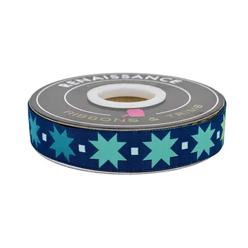 Renaissance Ribbon Ramble Wee Stars Jacquardband 1 Yard Sterne