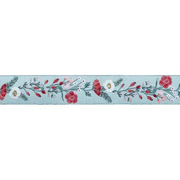 Renaissance Ribbon Adventale Merriment Flora Band 1 Yard Blau