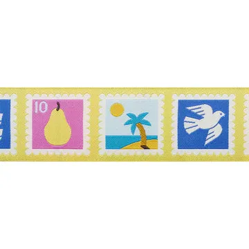 Renaissance Ribbon Salutations Postage Dekorband 1 Yard Gelb