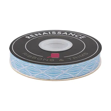 Renaissance Ribbon By the Seaside Wave in Blue Webband 1 Yard