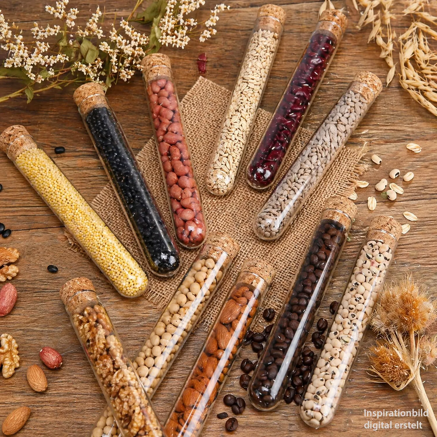 Creativery Reagenzgläser mit Korken klar 35ml 12 Stück
