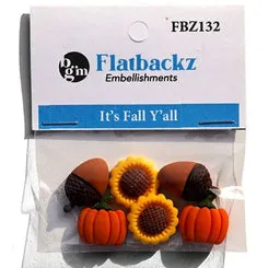 Buttons Galore Flatbackz It's Fall Y'All Deko 6 Stück Herbst