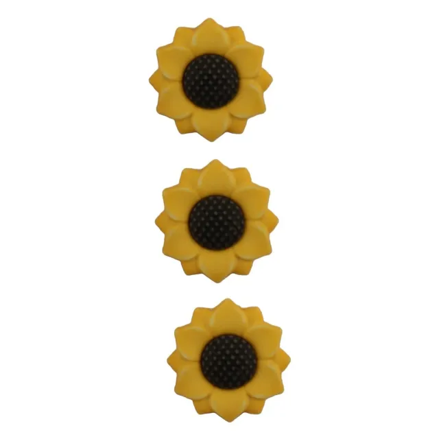 Buttons Galore Fall Friends Sunflowers 3D Knöpfe 3 Stück