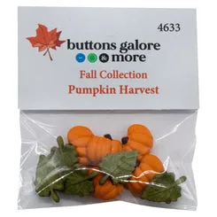 Buttons Galore Pumpkin Harvest Herbstknöpfe 10 Stk 3/4 Zoll