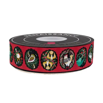 Renaissance Ribbon 12 Days of Christmas 12 Days Schmuckband 1 Yard waschbar
