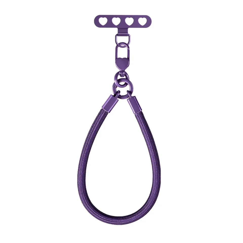 MORSUNBELA Handschlaufe Handykette Kurz Violett 15 cm