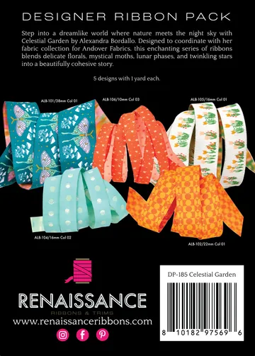 Renaissance Ribbon Celestial Garden Designer Pack 5 Bänder Polyester