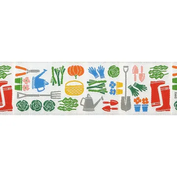 Renaissance Ribbon In the Vegetable Garden Garden Tools Dekoband 1 Yard