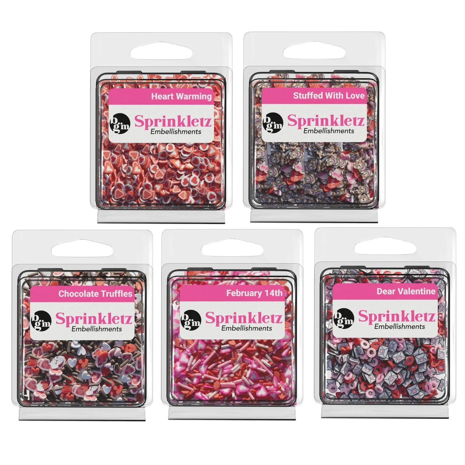 Buttons Galore Sprinkletz Polymer Clay Streuteile 5er-Bundle Shaker
