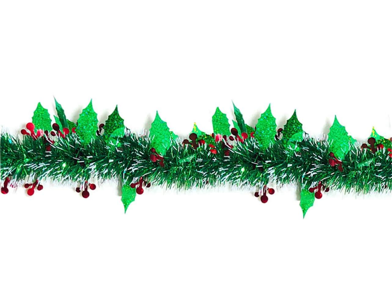 Creativery Weihnachtsgirlande Lametta 2m mit Sternen