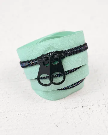 Renaissance Ribbon Clearly Aqua Handbag Zipper Reißverschluss #5
