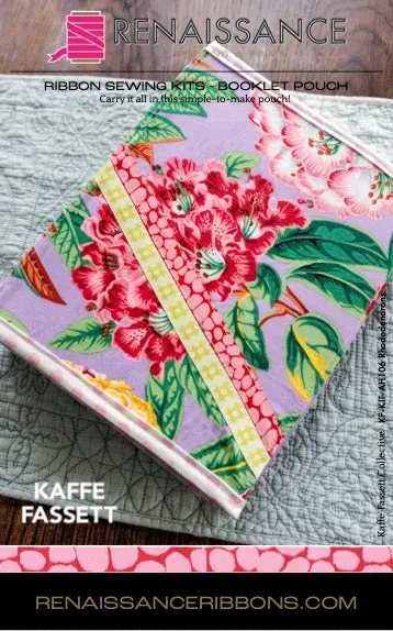 Renaissance Ribbon Booklet Pouch Nähset Groß mit Zippern