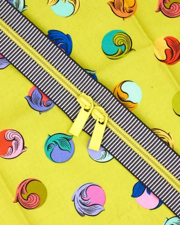 Renaissance Ribbons Glow Stick Handtaschen-Reißverschluss Doppelschieber