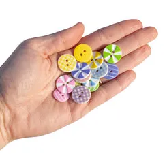 Buttons Galore Spring Carnival Knöpfe 15 Stück bunt waschbar