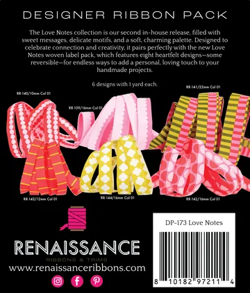 Renaissance Ribbon Love Notes Bänderset 6x 1 Yard