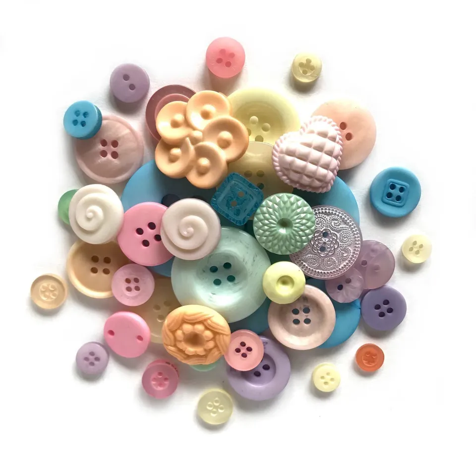Buttons Galore Pastel Grab Bag Knöpfe 6 oz pastell