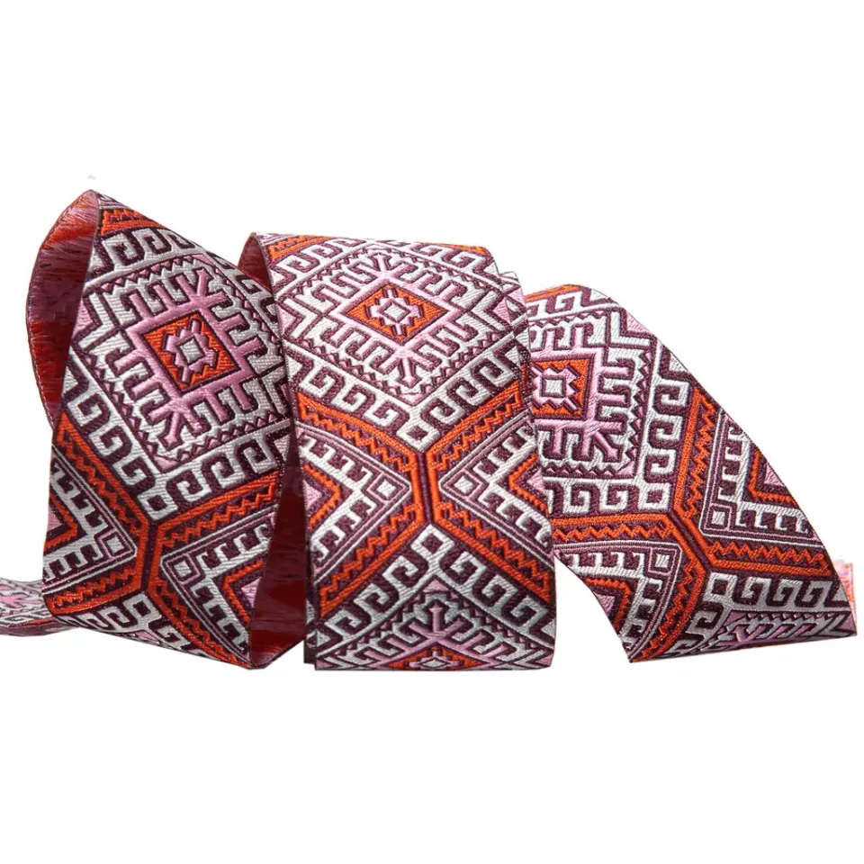 Renaissance Ribbon Camel Blanket Band Orange and Pink 1 1/2 Zoll