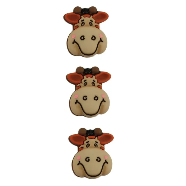 Buttons Galore Gertrude the Giraffe Knöpfe 3 Stk 2,5 cm