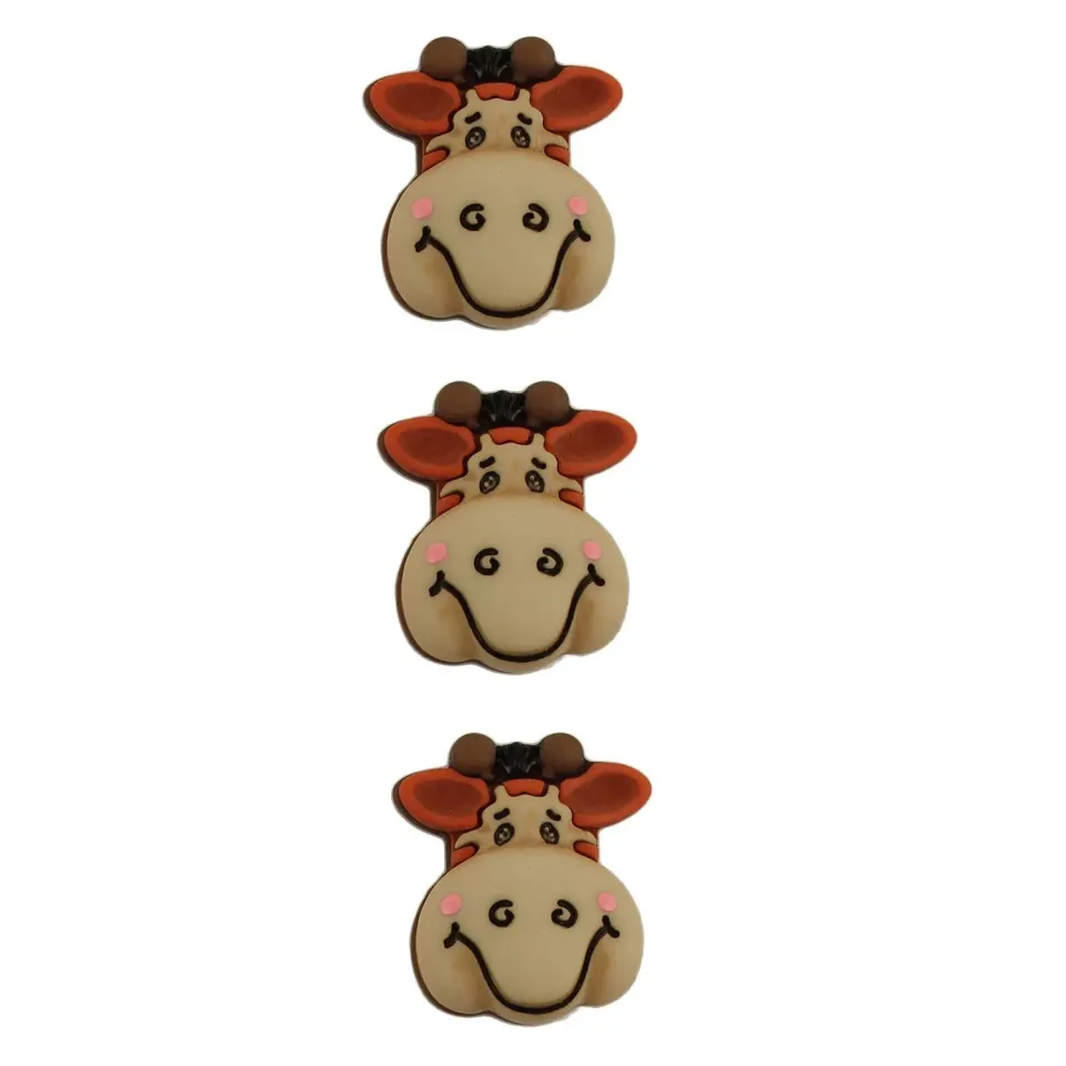 Buttons Galore Gertrude the Giraffe Knöpfe 3 Stk 2,5 cm