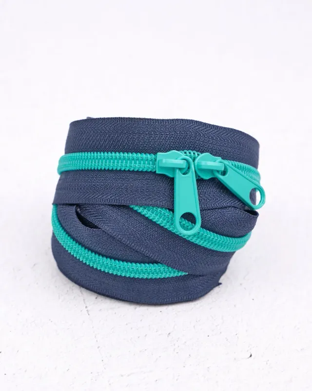 Renaissance Ribbon Blueberry Breeze Handtaschen-Reißverschluss No.5