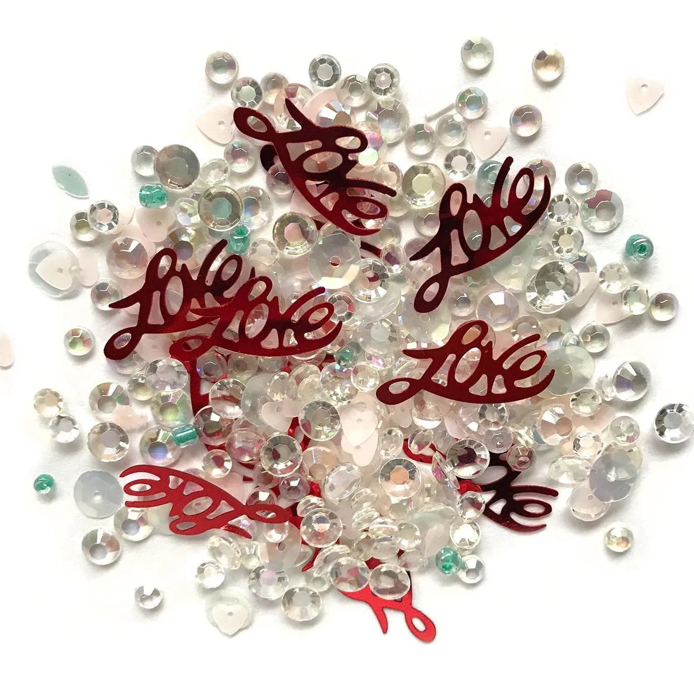 Buttons Galore Sparkletz Love Affair Streumix 10g rot