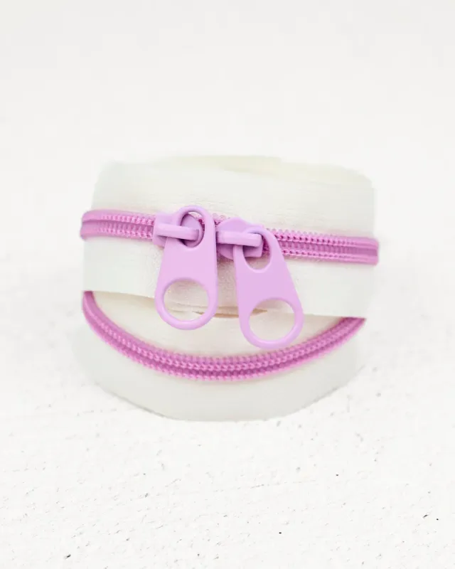 Renaissance Ribbon Violet Mist Taschenreißverschluss Doppelschieber
