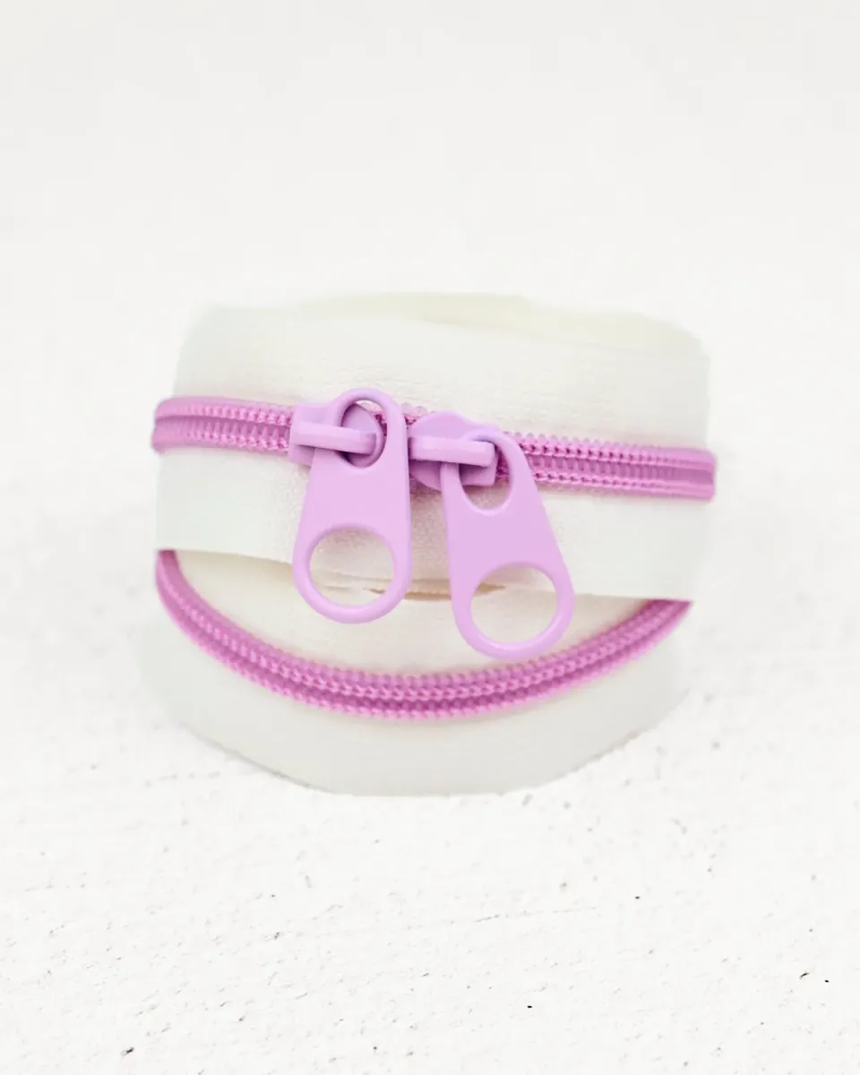 Renaissance Ribbon Violet Mist Taschenreißverschluss Doppelschieber