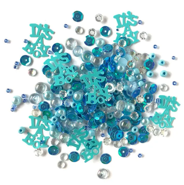 Buttons Galore Sparkletz Baby Boy Deko-Mix 10 g Hellblau