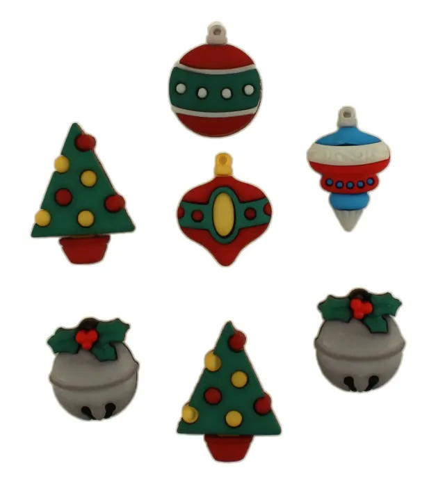 Buttons Galore Christmas Ornament & Tree Nähknöpfe Set bunt