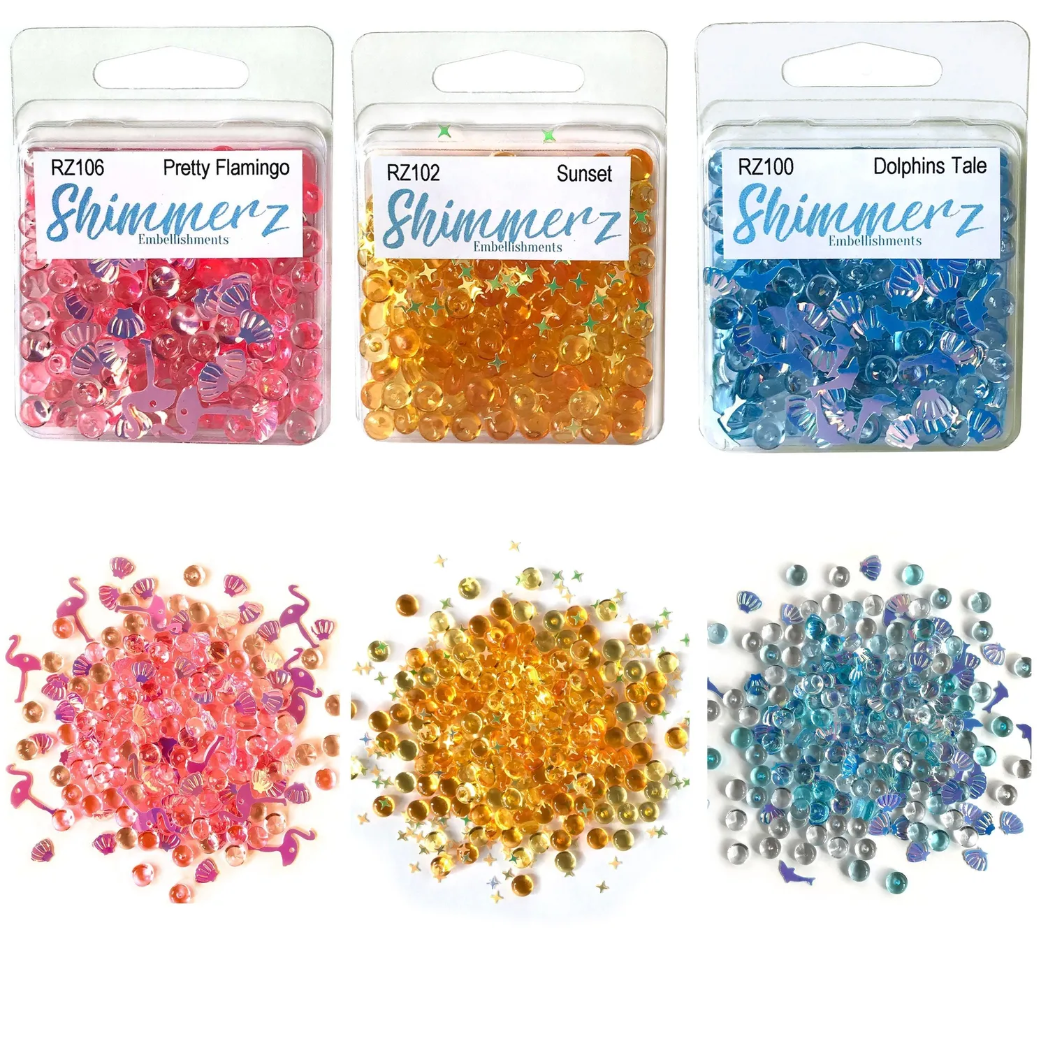 Buttons Galore Shimmerz Pailletten Mix 300 Stück