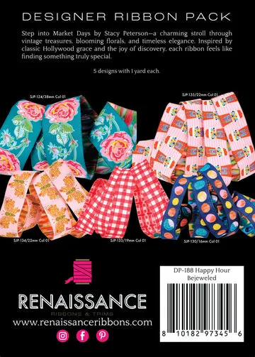 Renaissance Ribbon Market Days Designer Pack Schmuckband-Set 5x1 Yard
