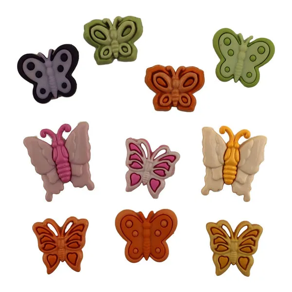 Buttons Galore Butterfly Kisses Nähknöpfe 10er Schmetterling