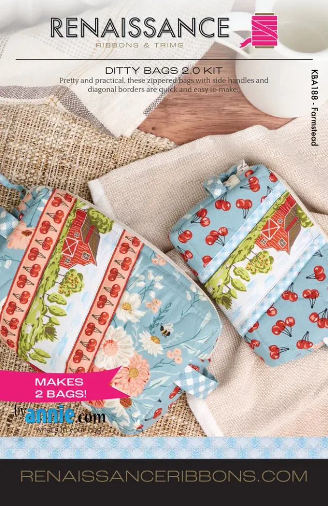 Renaissance Ribbon Ditty Bags 2.0 Nähset 2 Taschen