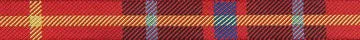 Renaissance Ribbon Red Woven Plaid Webband 1 Yard gewebt