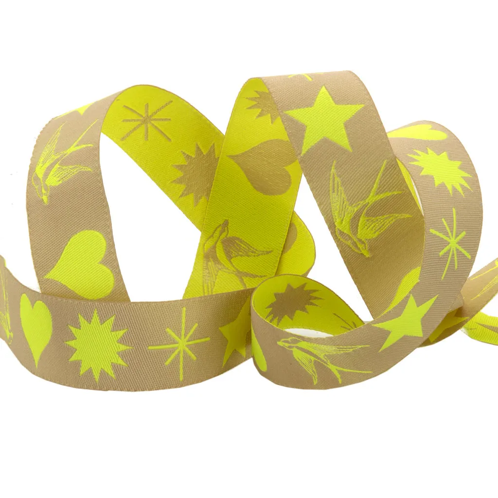 Renaissance Ribbon EverGlow Fairy Flakes Jacquardband 22mm