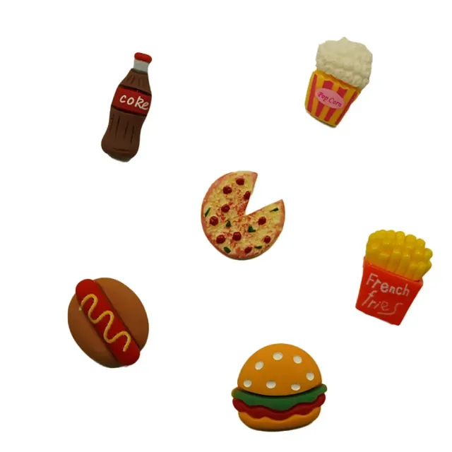 Buttons Galore Flatbackz Fast Food Basteldeko 6 Stück
