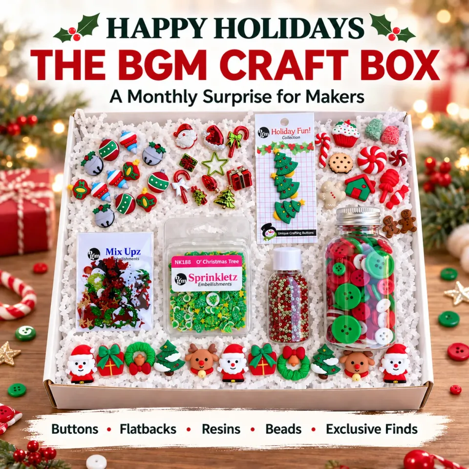Buttons Galore BGM Craft Box Happy Holidays Bastelbox 9-teilig