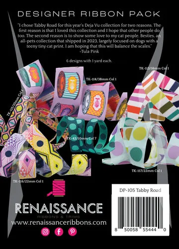 Renaissance Ribbon Tabby Road Deja Vu Designer Pack Schleifenband 6x1 Yard