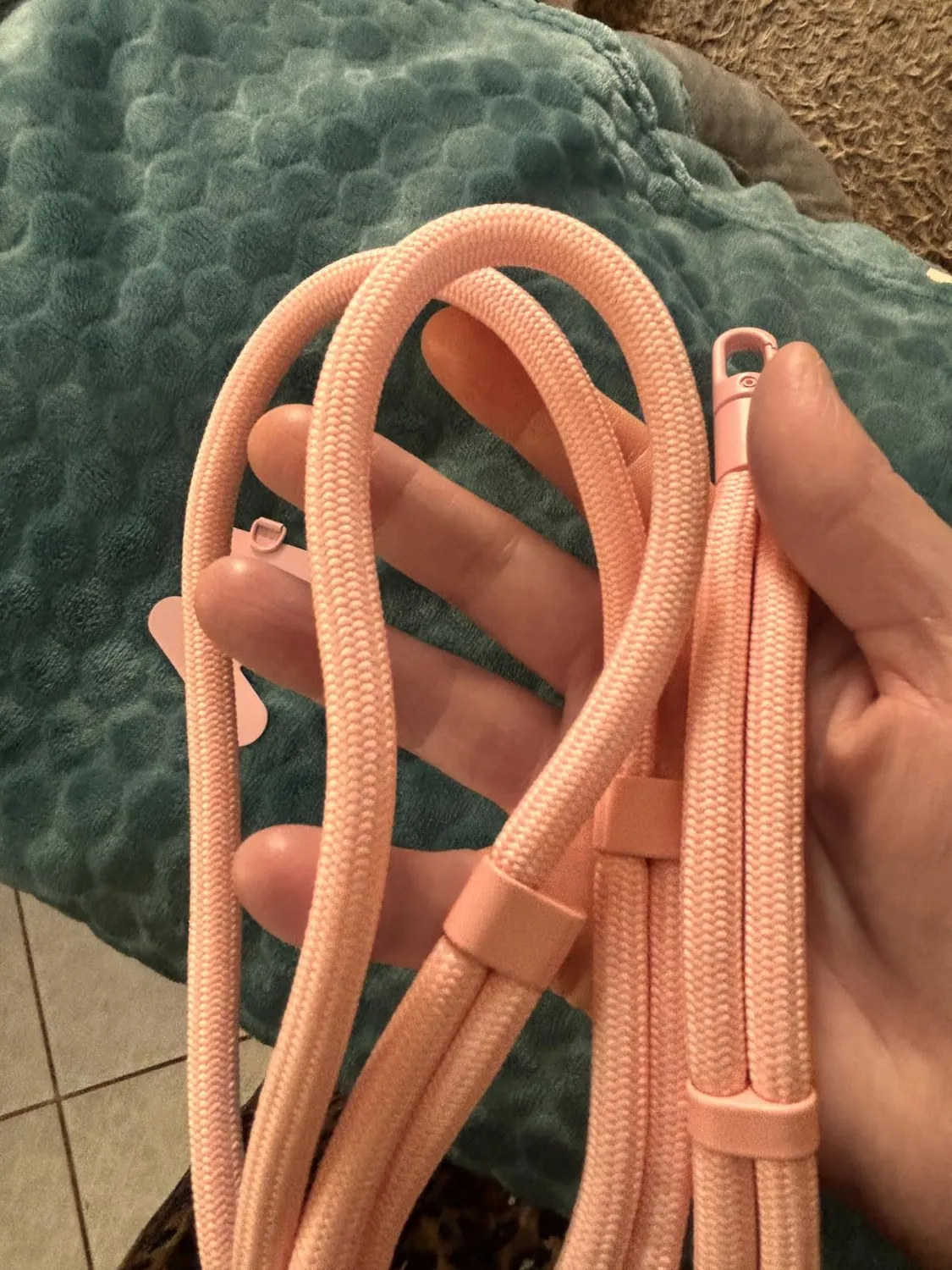MORSUNBELA Handykette Kurz Handgelenk Rosa 2 Stück