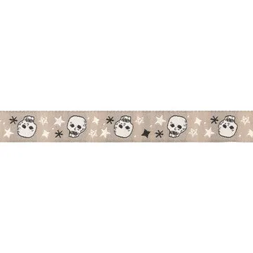 Renaissance Ribbon Home Sweet Haunt Spooky Skulls Band 16mm 1 Yard