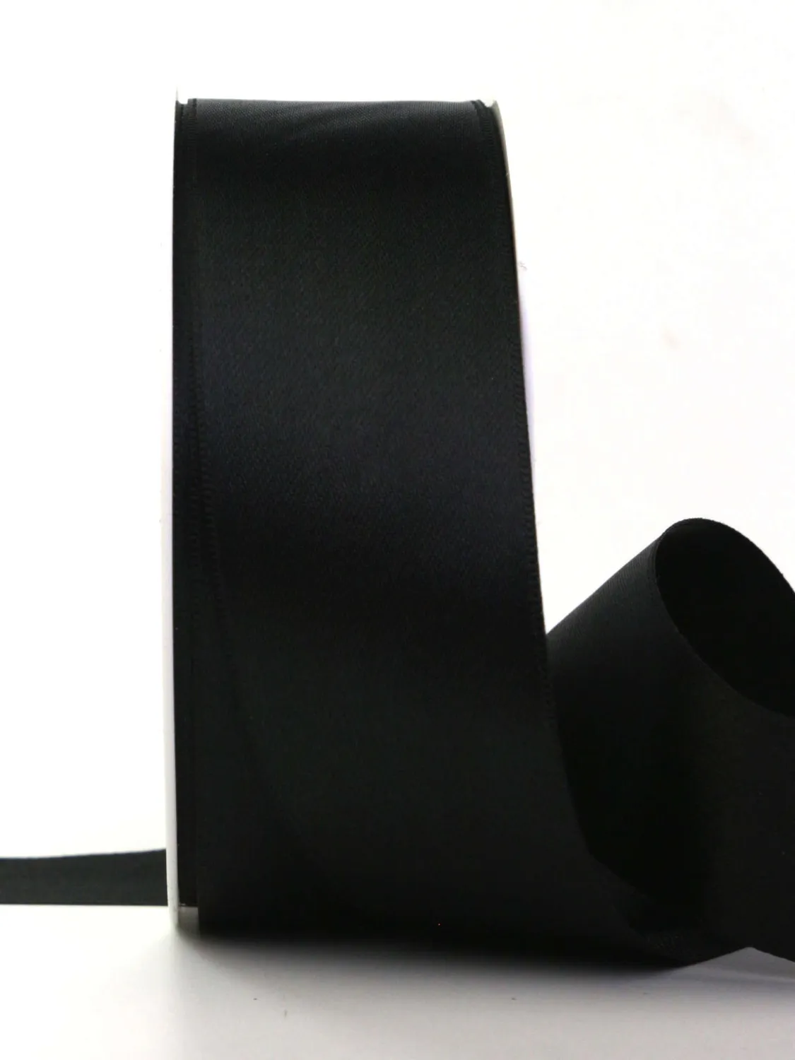 ALJO DESIGN Satinband schwarz mit Seidenglanz