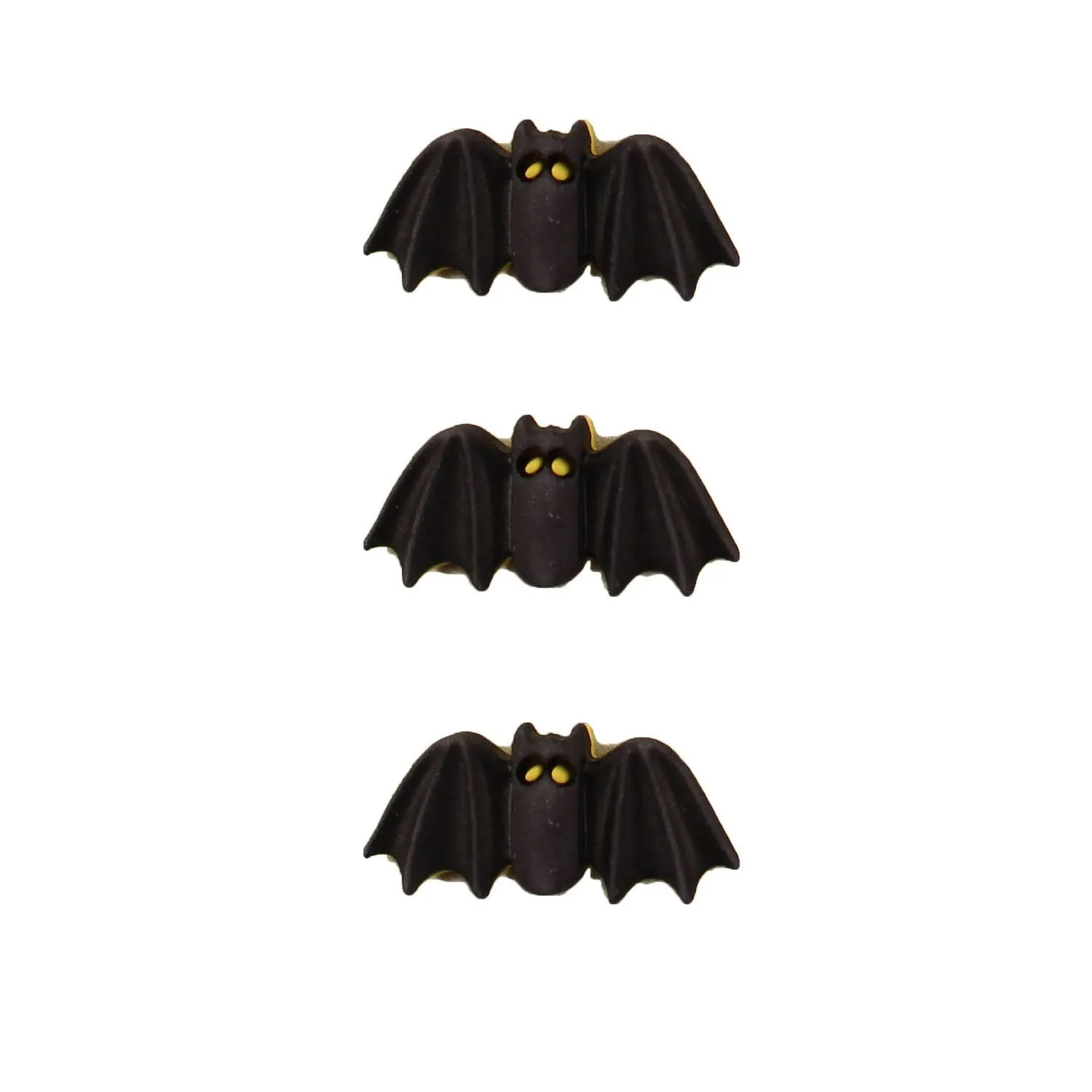 Buttons Galore Bats H121 3D Knöpfe 3 Stück Halloween