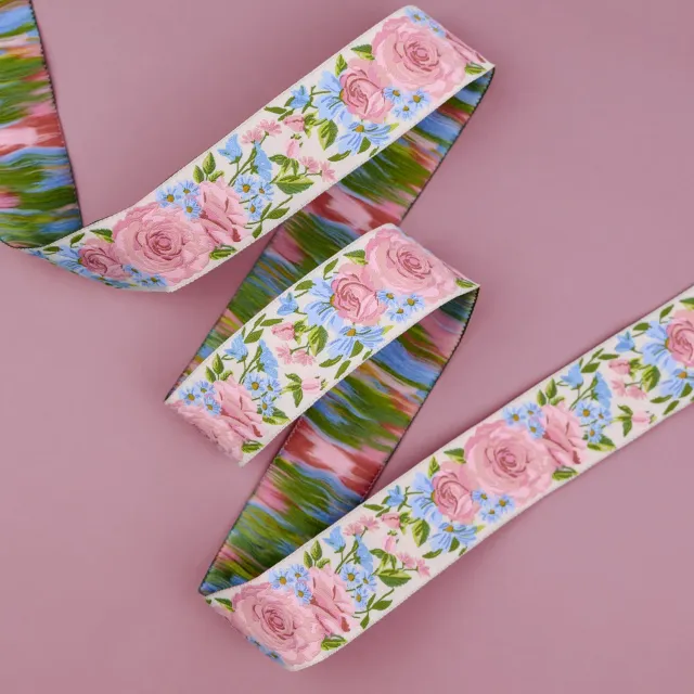 Renaissance Ribbon Secret Garden Rose Garden Webband 32mm 1 Yard